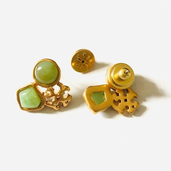 NWT Tory Burch Roxanne Cluster Stud Earring Color Mint - Picture 10 of 10